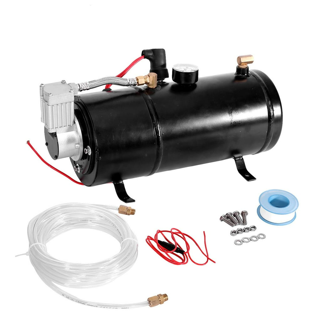 BEAMNOVA Horns 3 Liters 150 PSI Train/Air Horn Tank System/Kit with Gauge,Pressure Switch,Drain