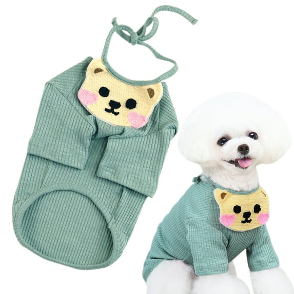 CHBORLESS Small Dog Shirt Puppy Clothes Summer Pet T-Shirt (Green)