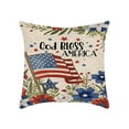 thumbnail image 3 of SLYNSHome 4th of July Patriotic Throw Pillow Covers Independence Day Decoration American Flag & Flower Pillowcase Welcome Cushion Cover for Sofa Bed Car, 3 of 6