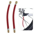 thumbnail image 1 of 2pcs Bike Pump Extension Hose Increasing 16.6cm/6.5in Length Nylon Copper Materials Double Valve Design Inflator Tube, 1 of 8