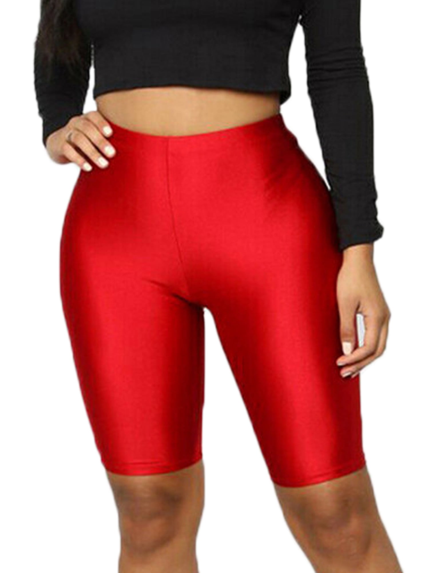Women Stretch Biker Bike Shorts Workout 