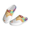 thumbnail image 2 of KLL USA MAP Pattern Adult Unisex Cozy Slippers,Fuzzy Slip-on Slippers TPR Sole Slippers Comfort Plush Home Footwear for Indoor & Outdoor-39/40, 2 of 7