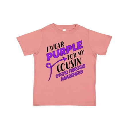 

Inktastic I Wear Purple for My Cousin- Cystic Fibrosis Awareness Gift Toddler Boy or Toddler Girl T-Shirt