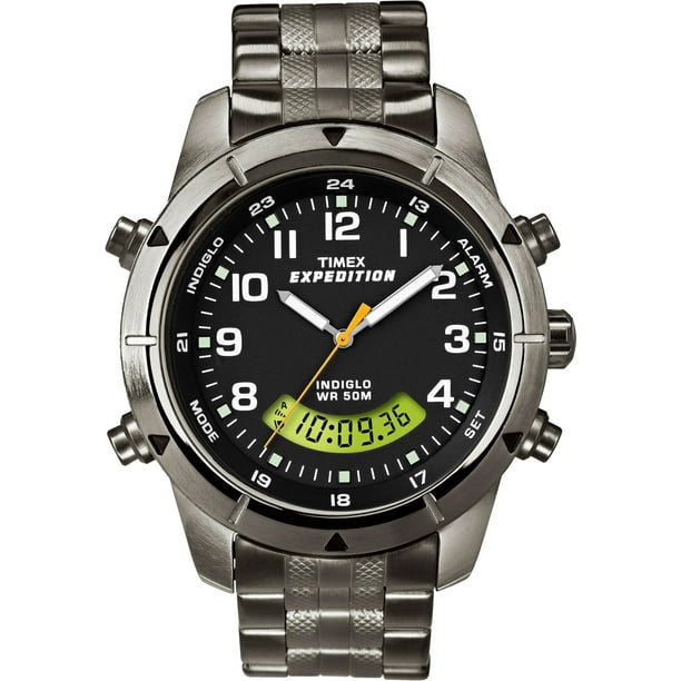 Timex - Timex Men's Expedition T49826 Gunmetal Stainless-Steel Quartz Sport Watch - Walmart.com