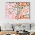 thumbnail image 3 of IDEA4WALL Framed Canvas Print Wall Art Set Pastel Rose Flower Bouquet Abstract Retro Fine Art Decor Vintage Floral Artwork Contemporary Minimal for Living Room, Bedroom, Office - White 16"x24"x2, 3 of 5