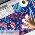 thumbnail image 2 of Long Mouse Pads for Desk,Blue Pioneer Flower and Paisley Pattern Desk Mats on Top Of Desks, Desk Mouse Pad Extra Large with 3mm Non-Slip Base and Stitched Edge for Gaming,Office,Work,Home 47.3"x23.6", 2 of 6