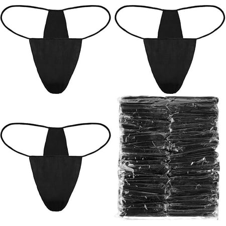 JOYWEIDisposable Bikini Panties Women's Black Non-woven Thongs ...