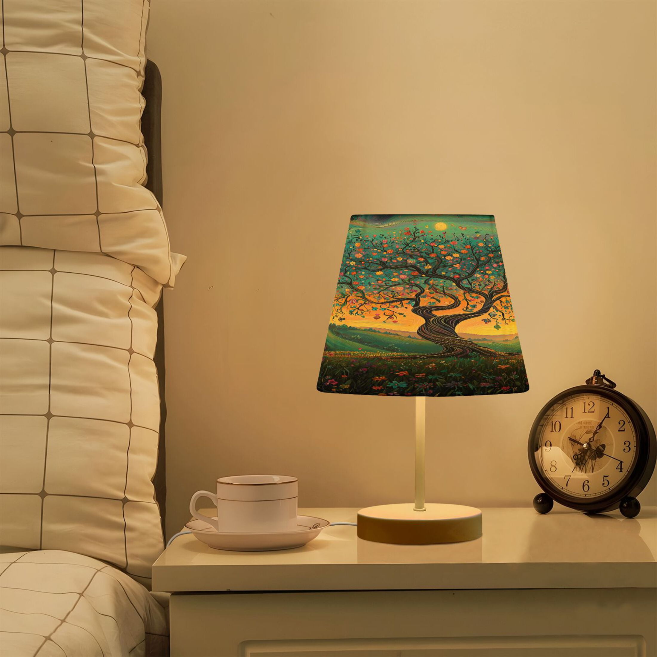 LED Desk Lamp Whimsical Tree Of Life Table Nightstand Lamps with 3 Color Temperatures for Home Bedroom Living Room Decor 8x12