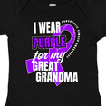 thumbnail image 4 of Inktastic I Wear Purple for My Great Grandma Pancreatic Cancer Awareness Boys or Girls Baby Bodysuit, 4 of 5