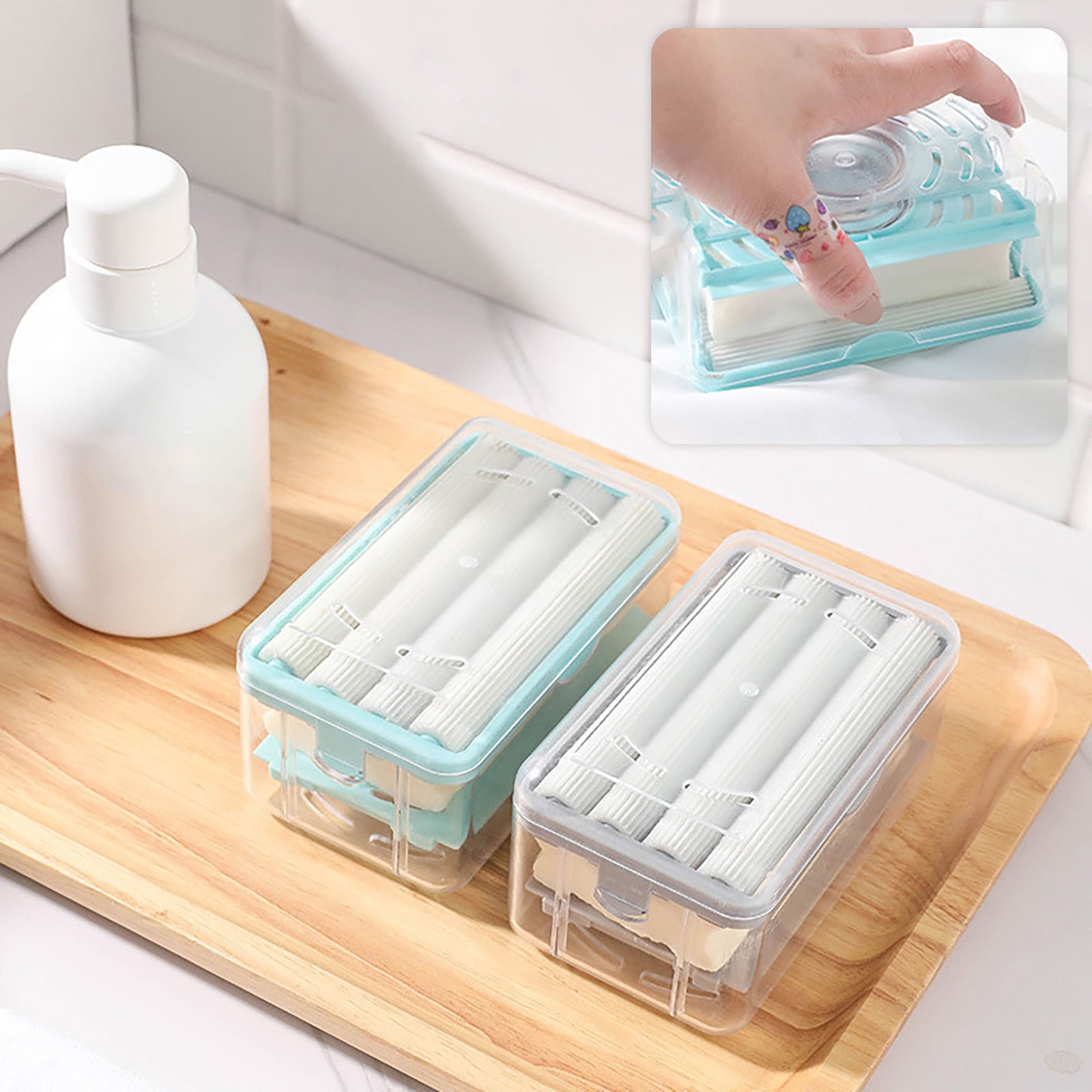 Multifunction Bathroom Soap Dish Storage Holder Rack Soapbox Plate Tray Drain 