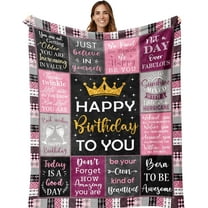 Birthday Gifts for Women/Girls/Her, Happy Birthday Decorations Blanket, Gifts for Women Birthday Unique, Birthday Gifts for Mom/Daughter/Friend/Sisters, Women Birthday Gift Ideas