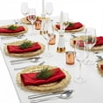 thumbnail image 4 of Yucurem 100PCS Reusable Charger Plates Bulk, 12.2" Plastic Dinner Charger Plates, Round Ruffled Rim Decorative Dinner Tableware for Wedding, Party, Event Table Decor (Gold), 4 of 9