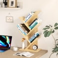 thumbnail image 6 of Buildhom 4-Tier Tree Bookshelf with Shelves, Freestanding Bookcase for Living Room, Bedroom, Home Office, Natural, 6 of 8