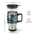 thumbnail image 2 of WISHTIME Tumbler with Handle， Reusable Stainless Steel Insulated Bottle Travel Mug， Cupholder Friendly，Made in USA, 2 of 8