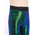 thumbnail image 5 of Doomiva Kids Girls Sequins Jazz Disco Dance Bell Bottoms Pants Sparkly Glitter 70s Flare Trousers Performance Dancewear Green 130, 5 of 7