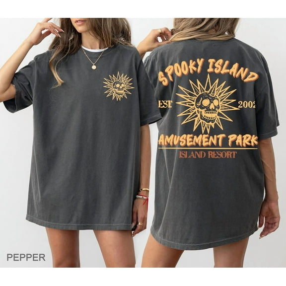 Comfort Colors Spooky Island T-Shirt, Halloween Nostalgia, Retro Halloween, Scooby Doo Shirt, Baggy Shirt, Summerween