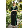 thumbnail image 3 of HAPPY BAY Women's Summer Loungewear Loose Caftan Long Muumuu Nightgown 2X-3X Jade, Embroidery, 3 of 5