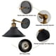 thumbnail image 4 of Lámpara de pared industrial vintage E27 26 cm Lámpara de pared ajustable 2 en 1 Lámpara de techo negra, 4 of 5