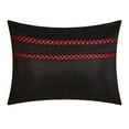 thumbnail image 2 of Nanshing Corell 7 Piece Contemporary Comforter Set, Black/Red, King, 2 of 5