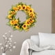 thumbnail image 3 of Guirnaldas de girasoles artificiales Guirnaldas florales grandes de 18 "para puerta dentera Girasol amarillo artificial con hojas perfecl corona de girasol, 3 of 8