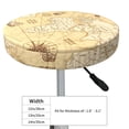 thumbnail image 4 of Kll World Map Round Bar Chair Cushion Cover 14 Inch,Bar Stool Protector With Elastic, Soft Washable, 4 of 7