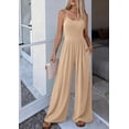 thumbnail image 5 of PRETTYGARDEN Jumpsuits for Women Sleeveless Strap Wide Leg Date Night Rompers Beach Vacation One Piece Summer Outfits, 5 of 10