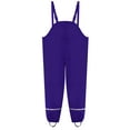 thumbnail image 4 of Haitryli Toddler Kids Waterproof Rain Dungarees Boys Girls Suspender Overalls Rain Trousers Windproof Pants Rainwear Purple 4-6, 4 of 5
