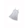 thumbnail image 4 of INSPIRE CHIC Women's Satin Slips Ruffles Hem Spaghetti Strap Plus Size Silky Camisole Nightgown Dress XL Silver Gray, 4 of 6