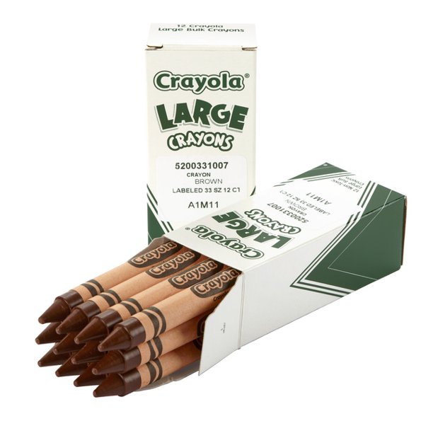 Crayola Bulk Crayons, Brown, 12 Count
