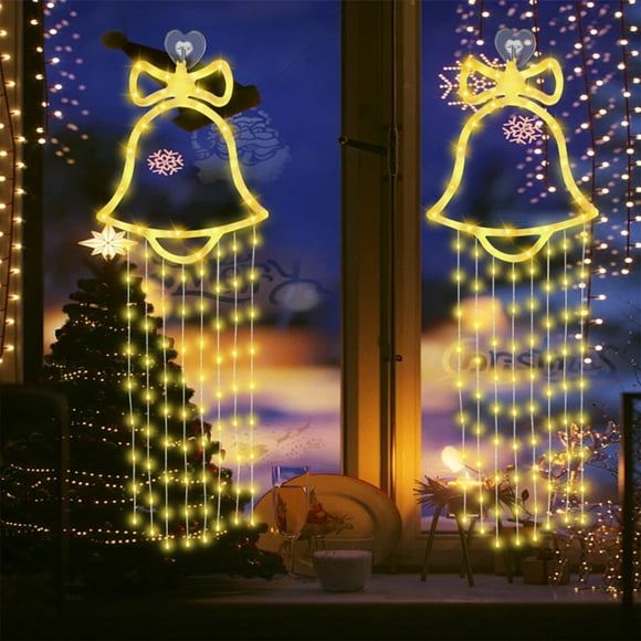 Wzzjkit Christmas String Lights Christmas Bells Hanging Lights Windowes Bedroom Ambiance Remote Control Lights Christmas Tree Decorations Christmas Lights