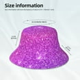 thumbnail image 6 of Easygdp Pink Purple Glitter Double-Sided Reflective Fisherman Hat,Sun Visor,Casual Hat,Fluorescent Hat,Suitable For Outdoor And Night Walking,Unisex, 6 of 9