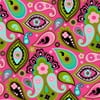 Creative Cuts Cotton Fabric, Bright Botteh Print, Pink