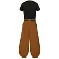 thumbnail image 3 of Toji Pants For Men Fashion Solid Color Casual Comfy Elastic Drawstring Baggy Shirt Trouser Set, 3 of 6