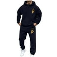 thumbnail image 5 of Men's Tracksuits 2 Piece Set Casual Loose Fit Graphic Hoodie Sweatshirt and Joggers Sweatpants Sets Comfortable Fall Fashion Pullover Suits Winter Clothes Outfits, 5 of 8