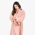 thumbnail image 6 of Tirrinia Women's Plush Soft Robe - Fluffy, Warm, and Fleece Sherpa Shaggy Bathrobe for Ultimate Comfort, Machine Washable, Large Size, Pink, 6 of 8