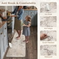 thumbnail image 4 of BERTHMEER Kitchen Rugs for Floor 2 Piece, 17.3"x30"+17.3"x47" Anti Fatigue Waterproof Beige and Gray Kitchen Mats, Non Slip Comfort Standing Mat Rug for Home, Sink, Laundry, Beige and Gray, 4 of 10
