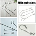 thumbnail image 6 of 4 Sizes 70 Pcs Ball Chain Pull Loop Connectors Fit for 2.4mm/3mm/4.5mm/6mm Real 304 Stainless Steel Ball Lamp Pull Loop Chain Connectors Jewelry Clasp Findings Fan Pull Chain Gray DIY, 6 of 6