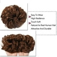 thumbnail image 3 of Chignon Désordonné Pièce de Cheveux Extensions de Cheveux Élastiques Queue de Cheval avec Cheveux Synthétiques Accessoires Brun Chaud, 3 of 7