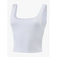 thumbnail image 2 of Women's Square Neck Crop Top Basic Sleeveless Fitted Tank Top Casual Cami, 2 of 5