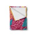thumbnail image 2 of East Soft Flannel Fleece Throw Blanket, Colorful Blossoms in the Style of Balinese Batik Eastern Traditional Image Print, Cozy Plush for Indoor and Outdoor Use, 50" x 70", Multicolor, by Ambesonne, 2 of 6