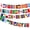 48-piece flag string (14*21cm*48 flags), variant on 2026 World Cup Flag Handheld Flag Support Flag 3*5FT Canada USA National Flag
