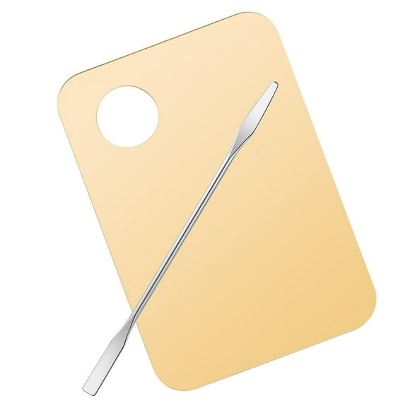 de mezcla de maquillaje portátil de arte de uñas, lápiz labial de ojos Pintura al Pintura Mezcla de colores Fundación Mezcla Dorado con varilla mezcladora Macarena Paleta de mezcla de maquillaje