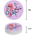 thumbnail image 1 of FMSHPON Octopus Set of 4 Round Coaster for Drinks, Absorbent Ceramic Stone Coasters Cup Mat with Cork Base for Home Kitchen Room Coffee Table Bar Decor, 1 of 6