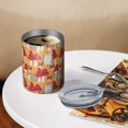 thumbnail image 3 of 12oz Coffee Tumblers Red Mushroom Hedgehog Orange Pattern Stainless Steel Vacuum Insulated Travel Tumbler Coffee Cups Mug with Lid and Straw with Cleaning Brush for Cold & Hot Drinks, 3 of 5