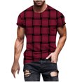 thumbnail image 1 of Shorts pour Hommes, T-Shirt à Manches Courtes Imprimé Col Rond Décontracté, 1 of 5