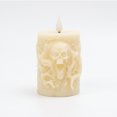 thumbnail image 7 of Steadline Decorative Light,Resin Skull Flameless LED Lamp,Simulated Flickering Light Effect,Spooky Ambient Lighting For Indoor Halloween Events And Themed Table Layouts(White), 7 of 7
