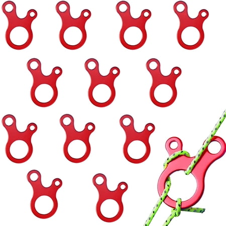 Lot De 4 Tendeurs Corde Papillon En Alliage Aluminium - Crochet Rotatif Anti-Rouille Pour Tentes, Clôtures, Bâches