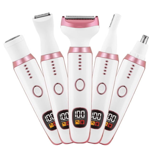 Maquinilla de afeitar eléctrica Cqxfsgr 5 en 1 para mujer con carga USB