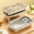 thumbnail image 1 of Becaristey 3pcs/set Stainless Steel Container Hygienic Storage Bowls With Rotating Timers And Silicone Pores, 1 of 6