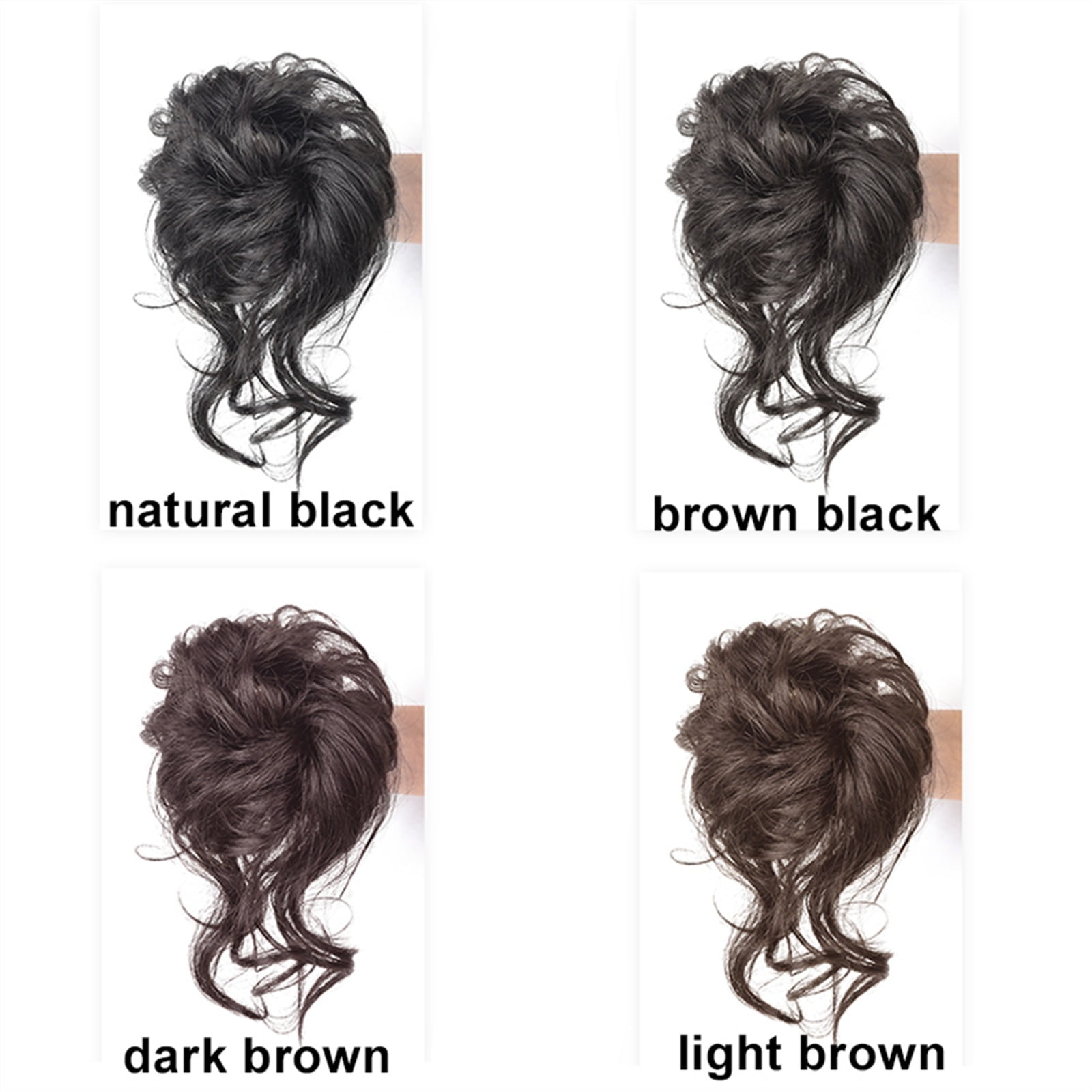 Bun Ponytail Chignon Brazilian Human Hair Curly Wavy Messy Bun Extensions Hair Pieces for Women Messy Bun Hair Piece Hair